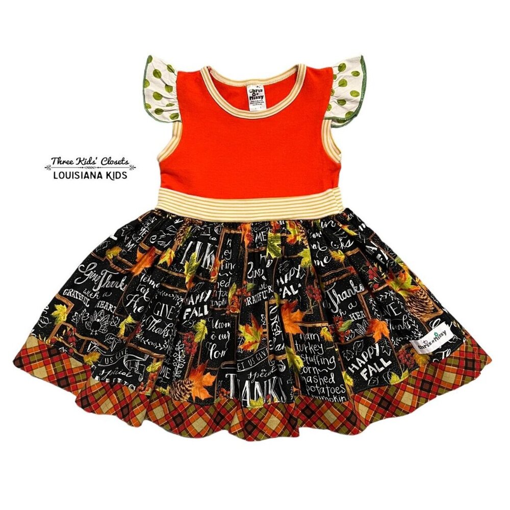 Chris N Missy 4Y Handmade Fall Thanksgiving Dress